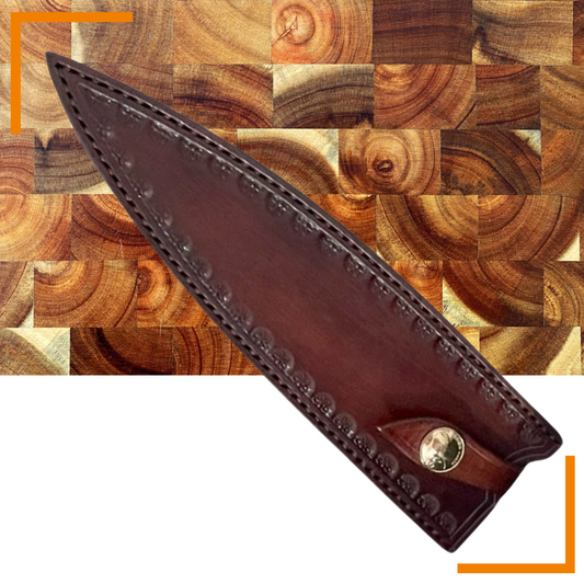 Case cuchillo de chef cuero