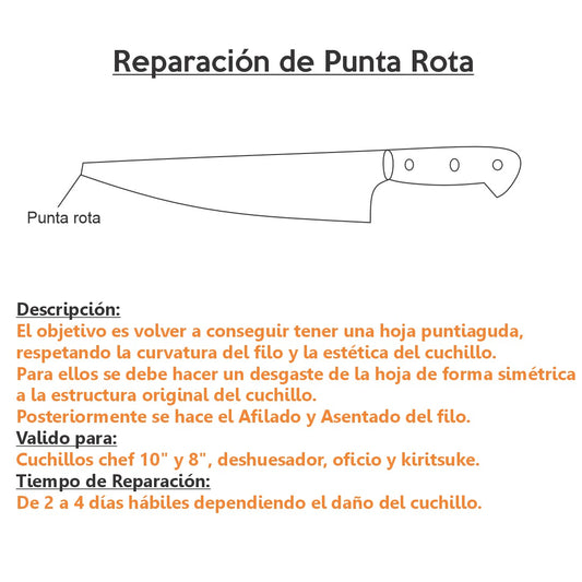 Reparación de punta rota