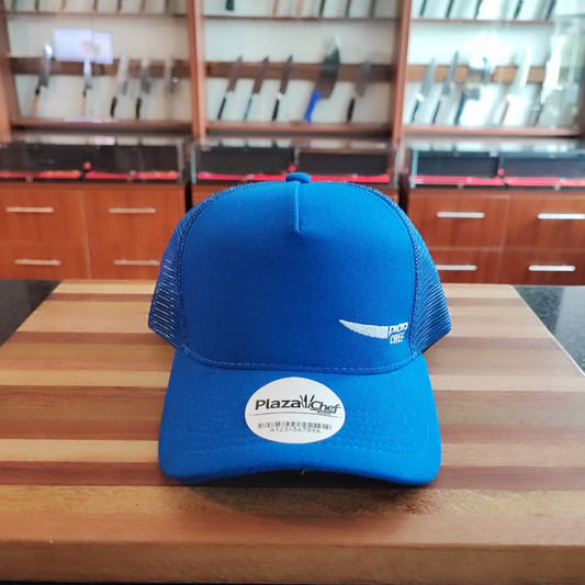 Gorra Curva Azul de Malla Cuchillo de Chef