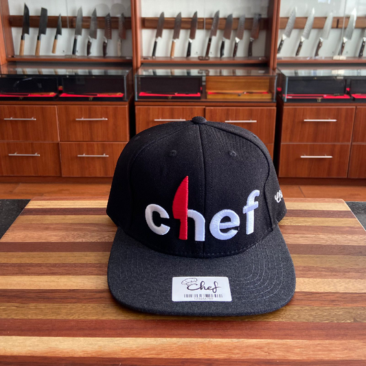 Gorra Plana Negra/Gris Chef