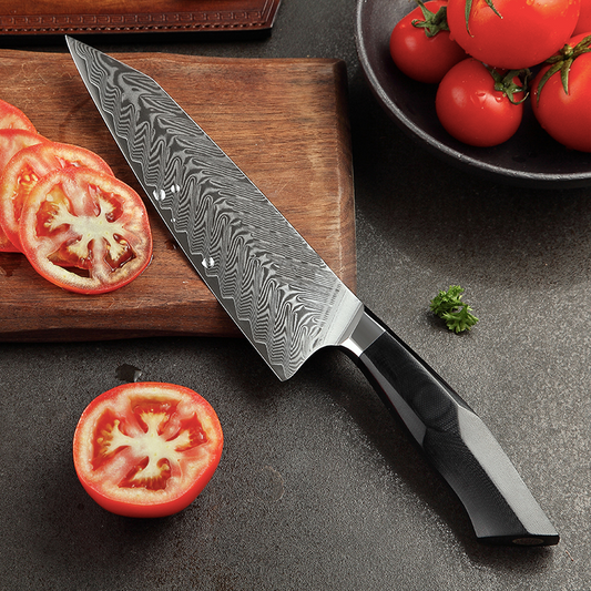 Damacus steel 7 Pcs Japanese Chef cuchillos set Juego de cuchillos de  cocina y bolsa de rollo de cuero -  México